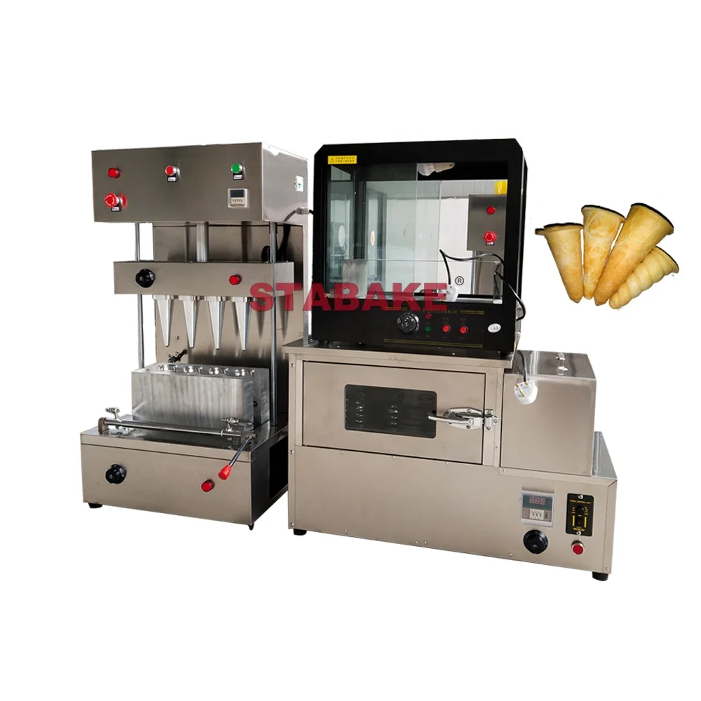Bakery Pizza Cone Making Machine Cone Pizza Maker For Umbrella And Spiral Cone Forming And Baking Oven