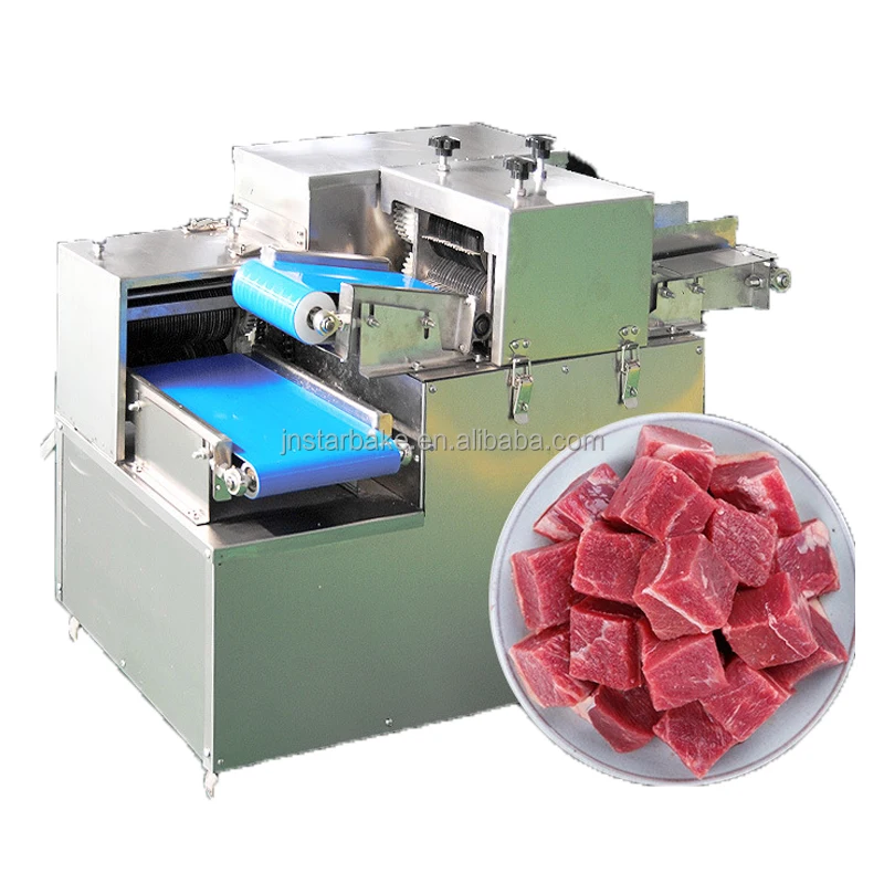 500 Kg Per Hour Industrial Fresh Meat Chicken Fish Fillet Squid Ring Herring Slicer Cutting Machine